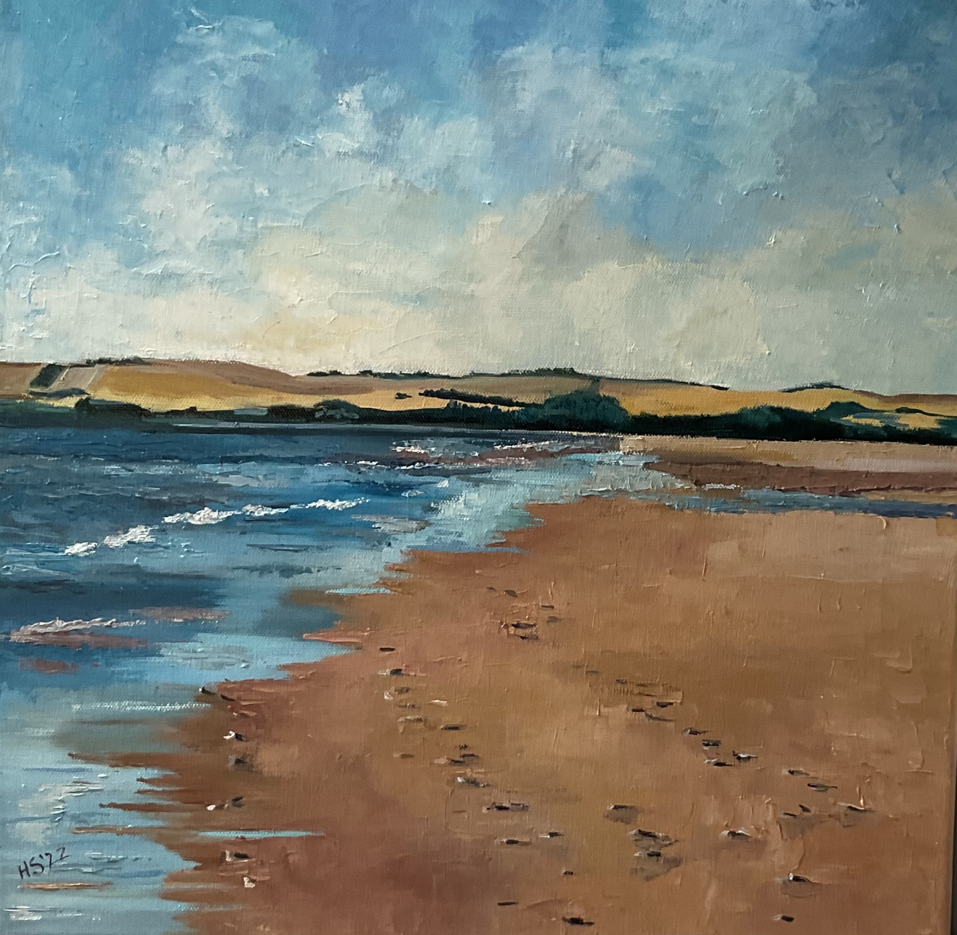 Just off the easel