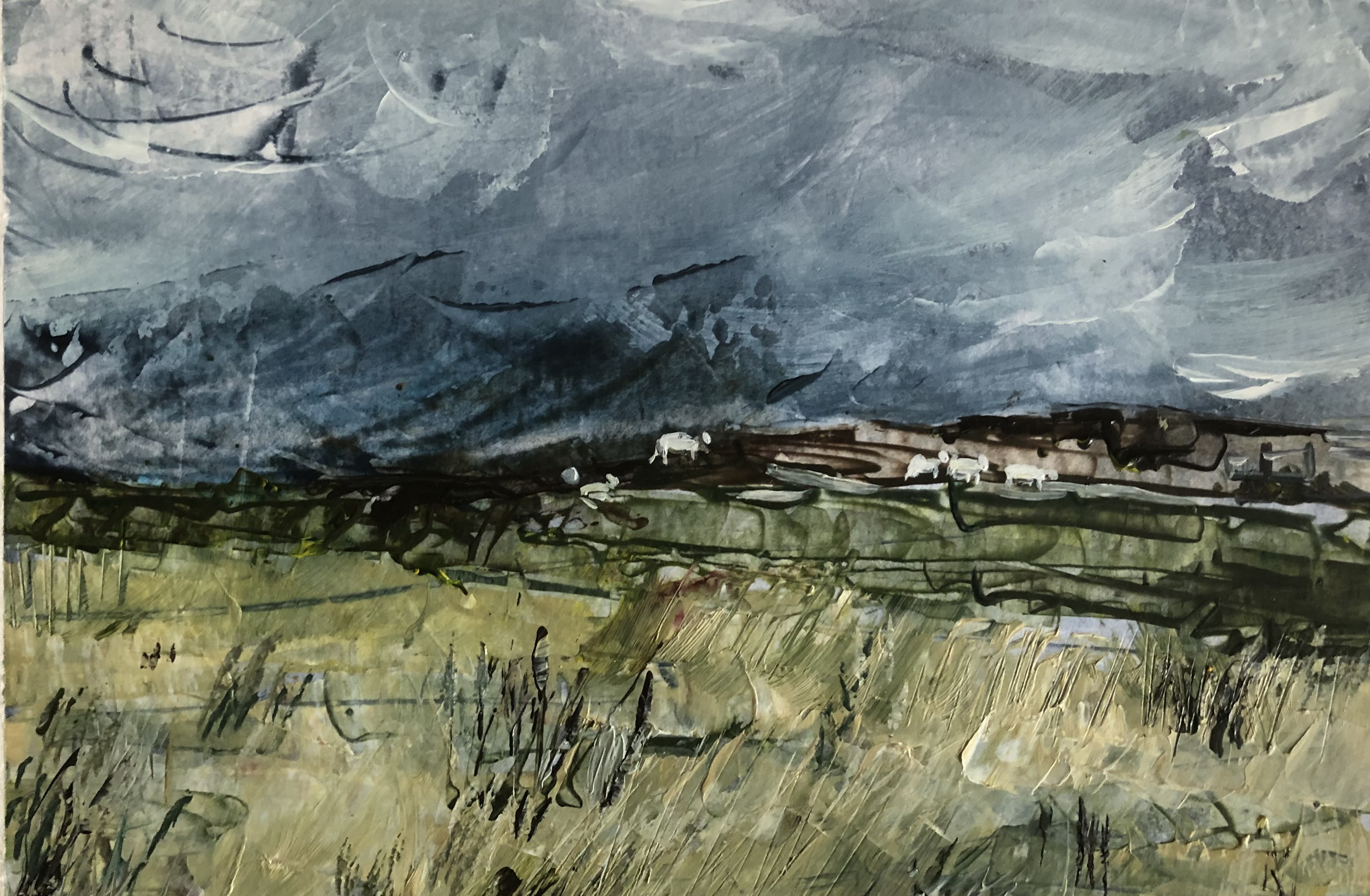 Just off the easel