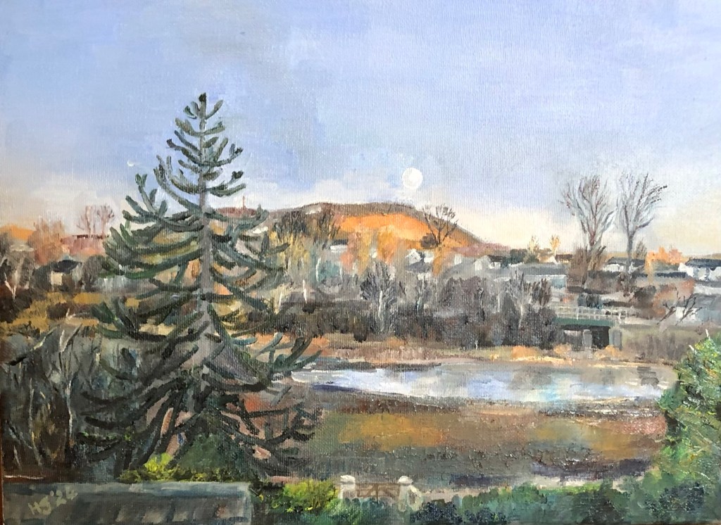 Winter moon over the&nbsp;Mount